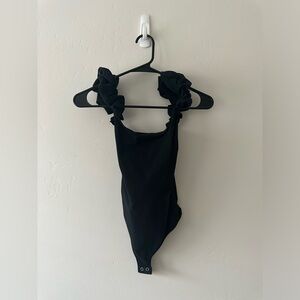 Express Fluffy Strap Tank Bodysuit